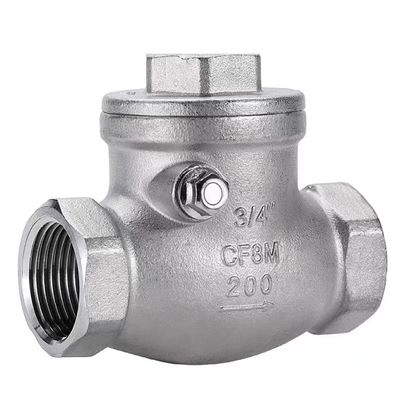 WZ SS 304 316 CF8 CF8M 실린더형 반전 없는 스윙 체크 밸브 200WOG 1/2"-4"