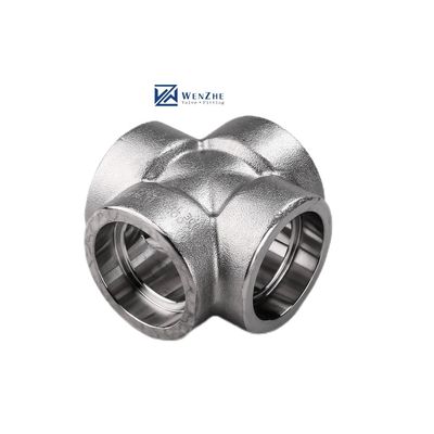 실버 스테인리스 스틸 304 316 316L 2000lb 3000lb 6000lb B16.11 소켓 웨일드 크로스