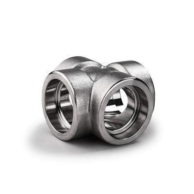 실버 스테인리스 스틸 304 316 316L 2000lb 3000lb 6000lb B16.11 소켓 웨일드 크로스