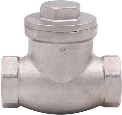 여성 스레드 1/2 인치 스윙 체크 밸브 WOG 200 PSI 스테인리스 스틸 SS304 CF8M NPT