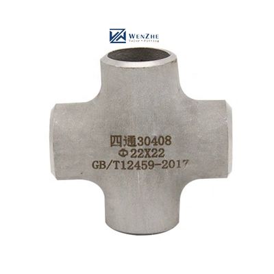 스테인리스 스틸 SCH40S 부트 웰드 파이프 4 웨이 크로스 커넥터 부착 1"-4" DN25-DN100