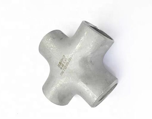 스테인리스 스틸 SCH40S 부트 웰드 파이프 4 웨이 크로스 커넥터 부착 1"-4" DN25-DN100
