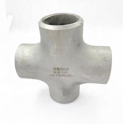 스테인리스 스틸 SCH40S 부트 웰드 파이프 4 웨이 크로스 커넥터 부착 1"-4" DN25-DN100