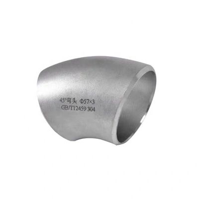 스테인리스 스틸 304 316 45도 긴 반지름 팔꿈치 1"-4" DN25-DN100 헤드 코드 실린더