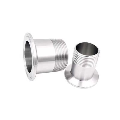 은 1/2" 3/4" BSP 남성 NPT 스레드 페러울 타입 트리 클램프 파이프