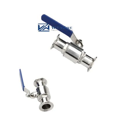 OEM 지원 SS304 1/4''-4.0'' 홈브루 3 클램프 볼 밸브 스테인레스 스틸 위생 밸브
