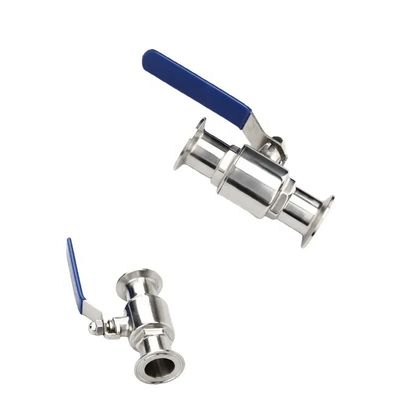 OEM 지원 SS304 1/4''-4.0'' 홈브루 3 클램프 볼 밸브 스테인레스 스틸 위생 밸브