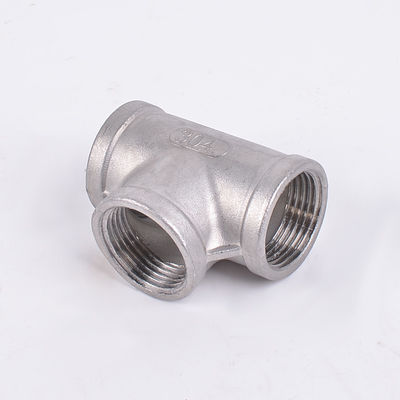 1/2" 티 여성 NPT T 모양 3 Way Cast 파이프 픽팅 OEM 지원 스테인리스 스틸 304