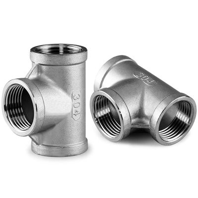 1/2" 티 여성 NPT T 모양 3 Way Cast 파이프 픽팅 OEM 지원 스테인리스 스틸 304