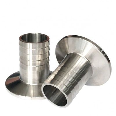 위생용 304 316L 스테인리스 스틸 트리 클램프 Hose Ferrule Fitting with Round Head Code