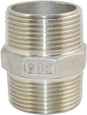 1-1/4 "x 1-1/4" NPT 남성 스레드 헥스  Nipple 스테인리스 스틸 304 빠른 결합 파이프 부착