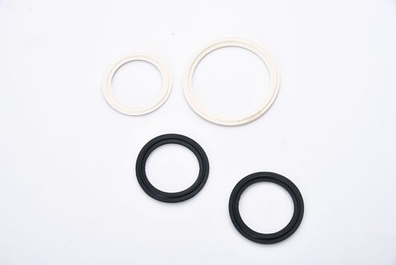 식품 등급 흰색 삼발 클램프 파이프 위생 실리콘 PTFE 가스켓과 EPDM 고무 페룰