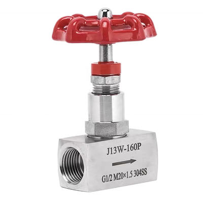 고압 1/2 "DN15 J13W-160P 가조 스테인리스 스틸 304 316 316L 바늘 밸브