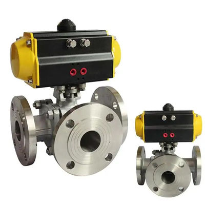 표준 Pneumatic WCB 탄소 스틸 dn50 pn16 맞춤형 지원을위한 플랑지 공 밸브