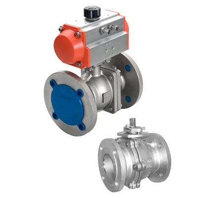 표준 Pneumatic WCB 탄소 스틸 dn50 pn16 맞춤형 지원을위한 플랑지 공 밸브