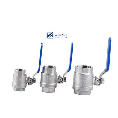 1" WZ1000WOG 스테인리스 스틸 2pc 3A DIN NPT BSPT BSPP를 위한 은 힌드 볼 밸브