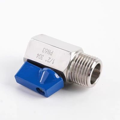 동일 미니 볼 밸브 1/8 "WZ 스테인리스 스틸 304 316 FF 1000PSI/PN63 나사 설명서