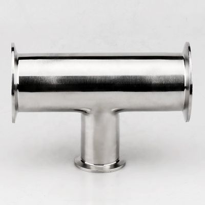 맞춤형 용접 연결 닦은 SS304 / 316L 위생 장착물 클램프 감소 티