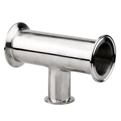 맞춤형 용접 연결 닦은 SS304 / 316L 위생 장착물 클램프 감소 티